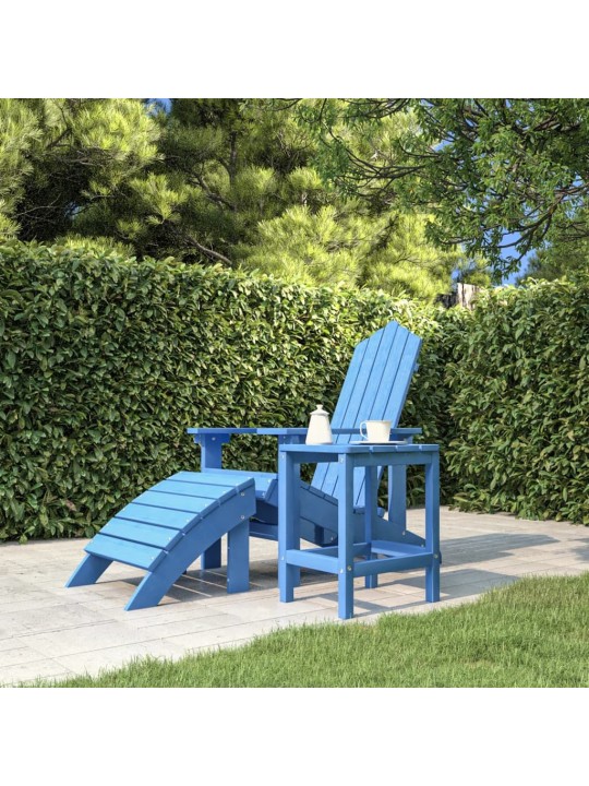 Zahradní stolek Adirondack akvamarínový 38 x 38 x 46 cm HDPE