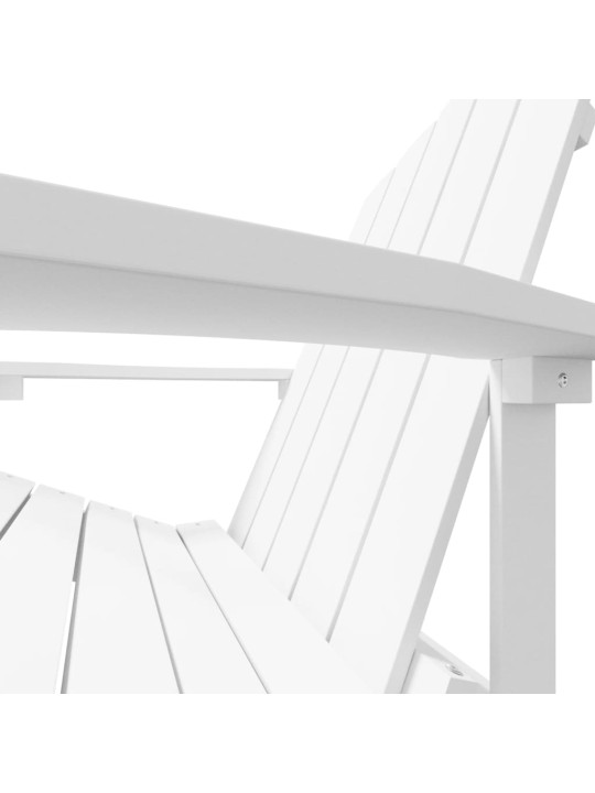 Zahradní křeslo Adirondack s podnožkou HDPE bílé