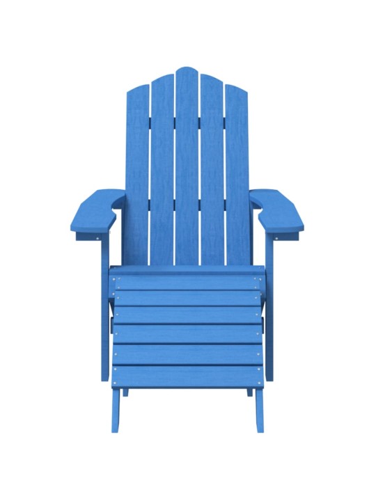 Zahradní křeslo Adirondack s podnožkou HDPE akvamarínové