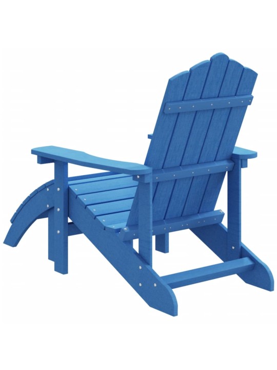 Zahradní křeslo Adirondack s podnožkou HDPE akvamarínové