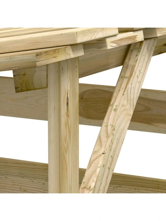 Pergola se střechou 100 x 90 x 100 cm impregnované borové dřevo