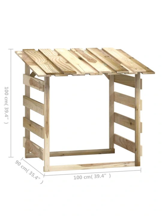 Pergola se střechou 100 x 90 x 100 cm impregnované borové dřevo