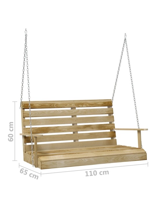 Houpací lavice 110 cm impregnované borové dřevo