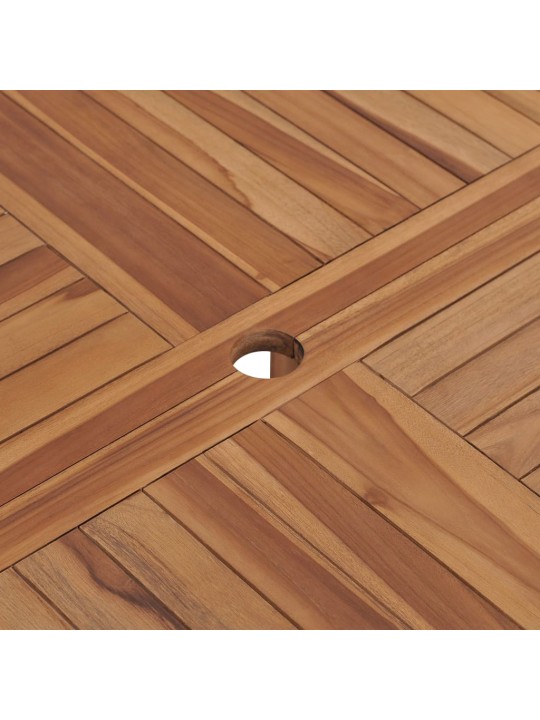 Zahradní jídelní stůl Ø 110 x 75 cm masivní teak