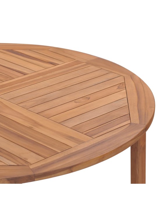 Zahradní jídelní stůl Ø 110 x 75 cm masivní teak