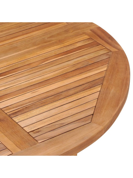 Skládací zahradní jídelní stůl Ø 110 x 75 cm masivní teak
