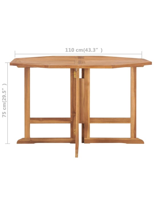 Skládací zahradní jídelní stůl 110 x 110 x 75 cm masivní teak
