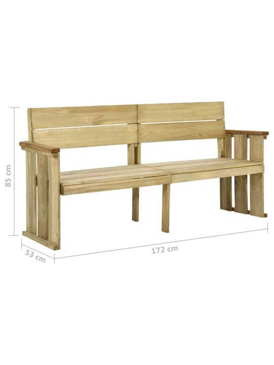 Zahradní lavice 172 cm impregnované borové dřevo
