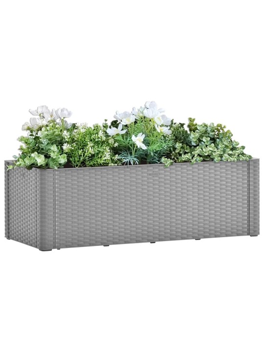 Zahradní vyvýšený záhon se samozavlažováním šedý 100x43x33 cm