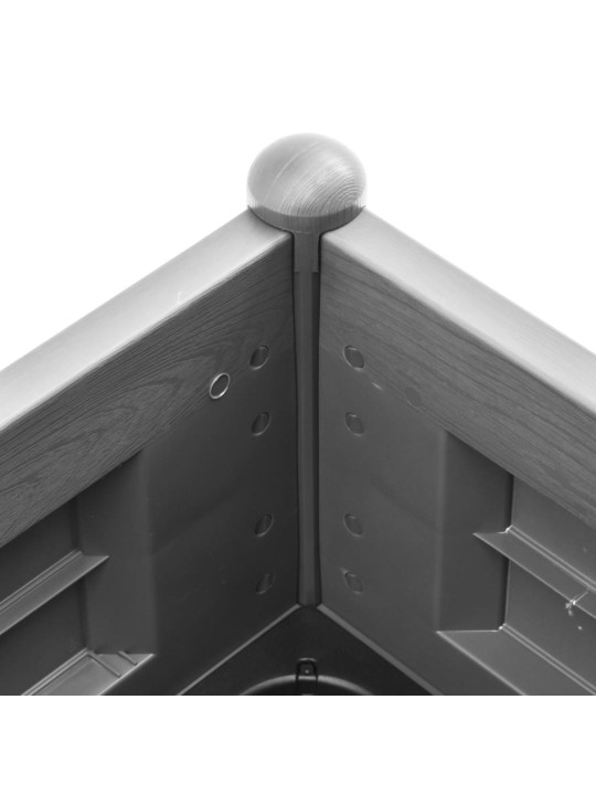 Vyvýšený záhon PP kamenný šedý 100 x 43 x 35 cm