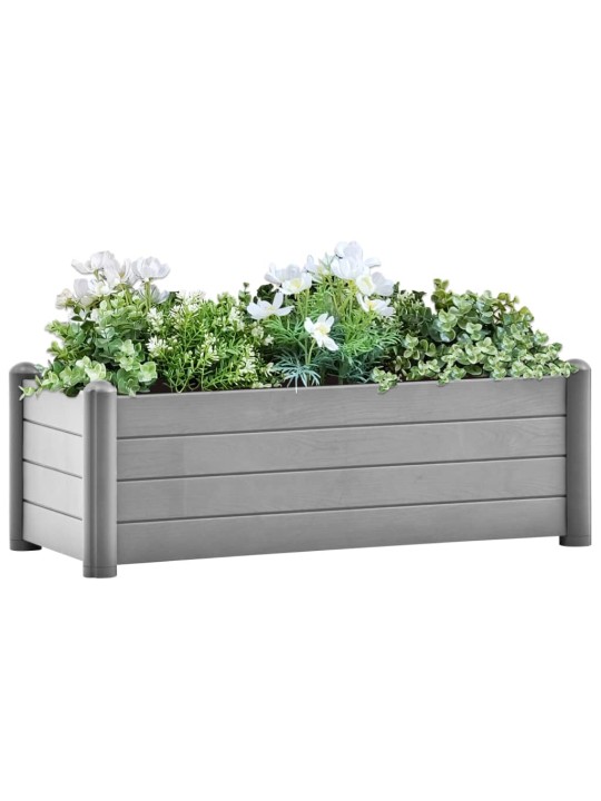 Vyvýšený záhon PP kamenný šedý 100 x 43 x 35 cm
