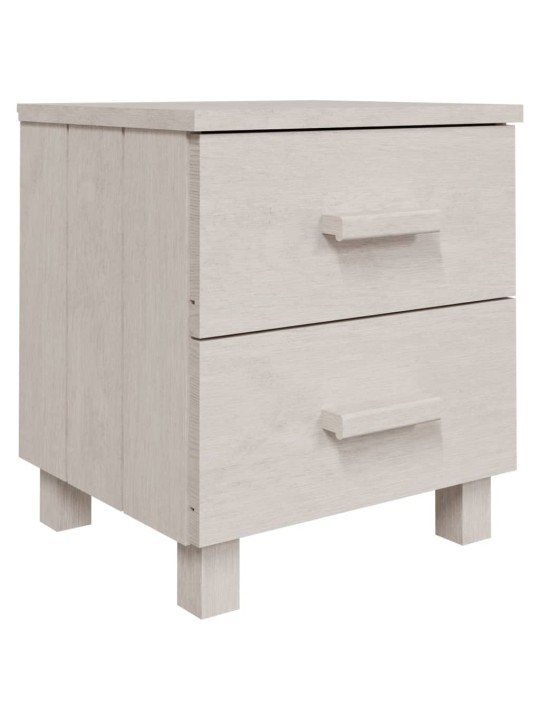 Noční stolky HAMAR 2 ks bílé 40 x 35 x 44,5 cm masivní dřevo