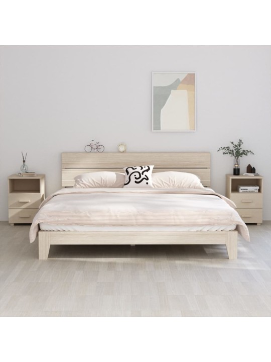 Noční stolky HAMAR 2 ks medově hnědé 40x35x62 cm masivní dřevo