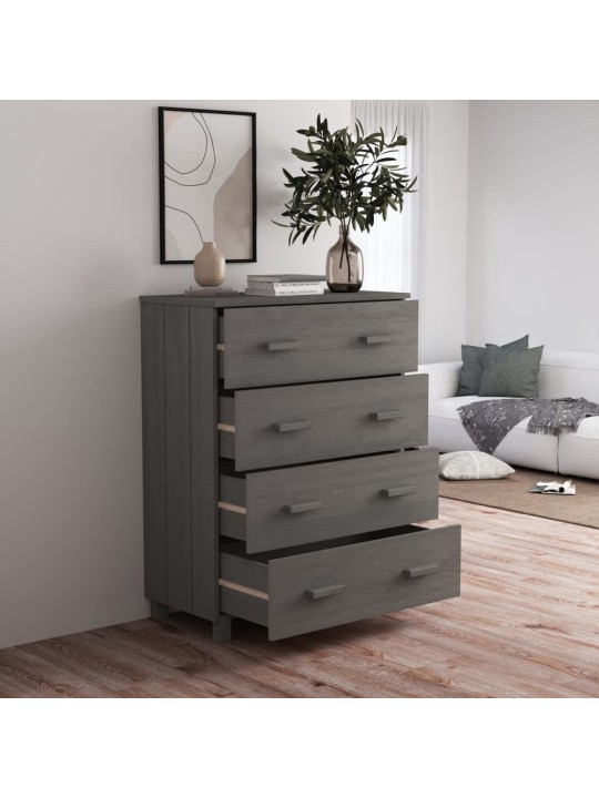 Příborník HAMAR světle šedý 79 x 40 x 103,5 cm masivní borovice