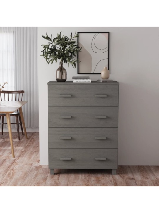 Příborník HAMAR světle šedý 79 x 40 x 103,5 cm masivní borovice