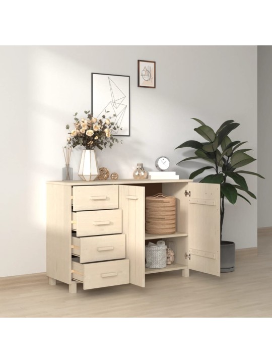 Příborník HAMAR medově hnědý 113 x 40 x 80 cm masivní borovice