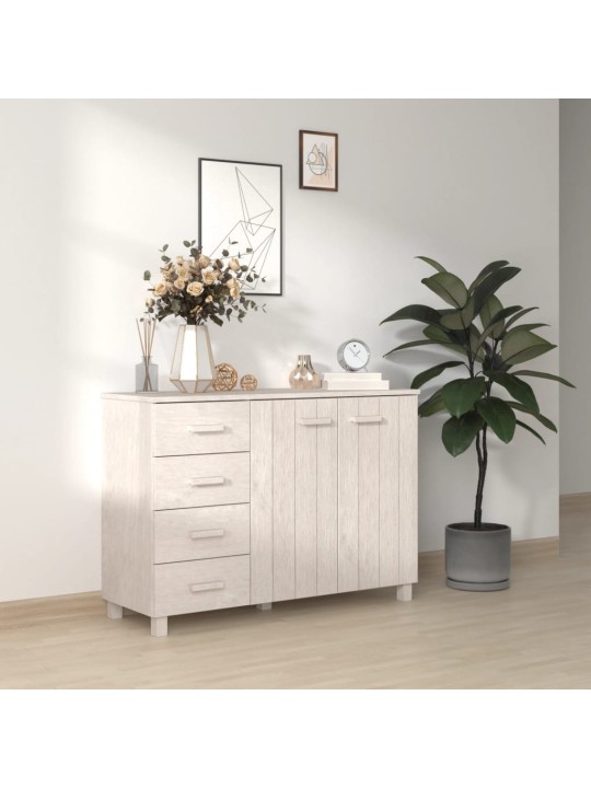 Příborník HAMAR bílý 113 x 40 x 80 cm masivní borovice