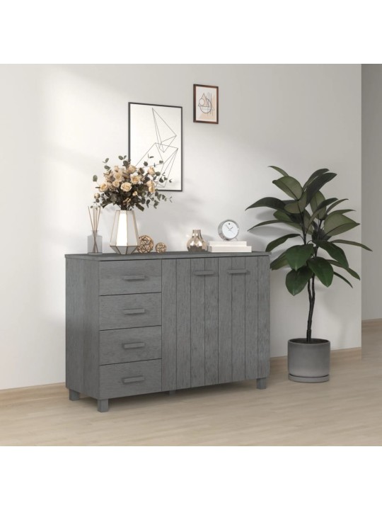Příborník HAMAR tmavě šedý 113 x 40 x 80 cm masivní borovice