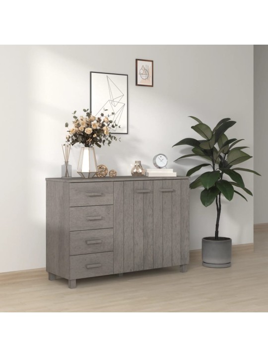 Příborník HAMAR světle šedý 113 x 40 x 80 cm masivní borovice