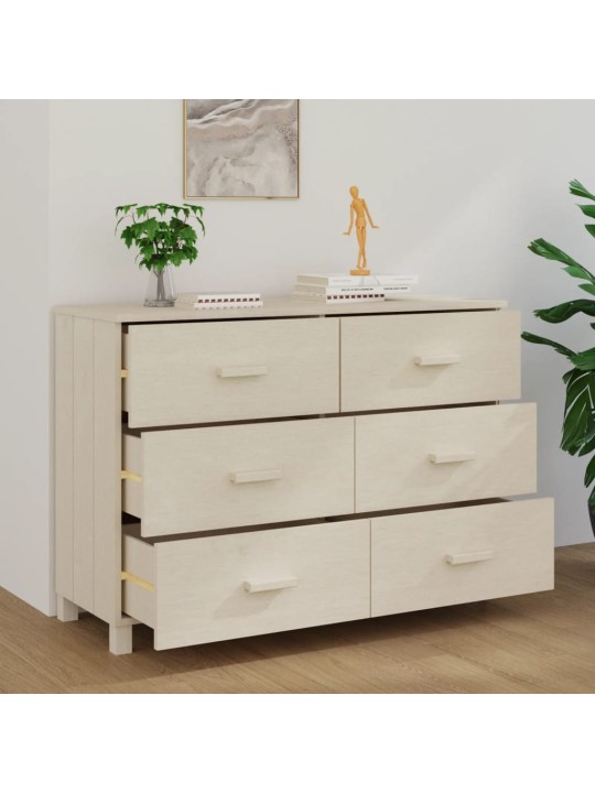 Příborník HAMAR medově hnědý 113 x 40 x 80 cm masivní borovice