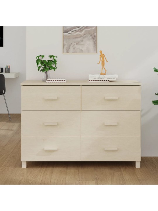 Příborník HAMAR medově hnědý 113 x 40 x 80 cm masivní borovice