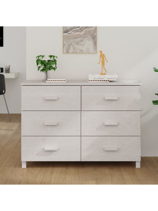 Příborník HAMAR bílý 113 x 40 x 80 cm masivní borovice