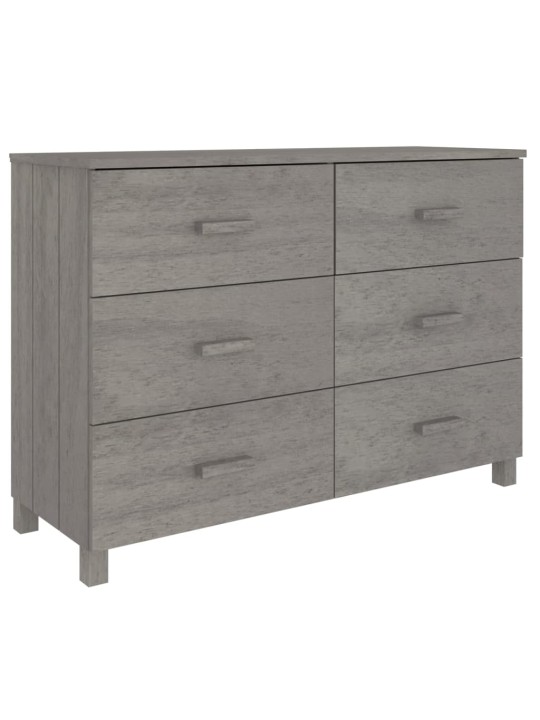 Příborník HAMAR světle šedý 113 x 40 x 80 cm masivní borovice