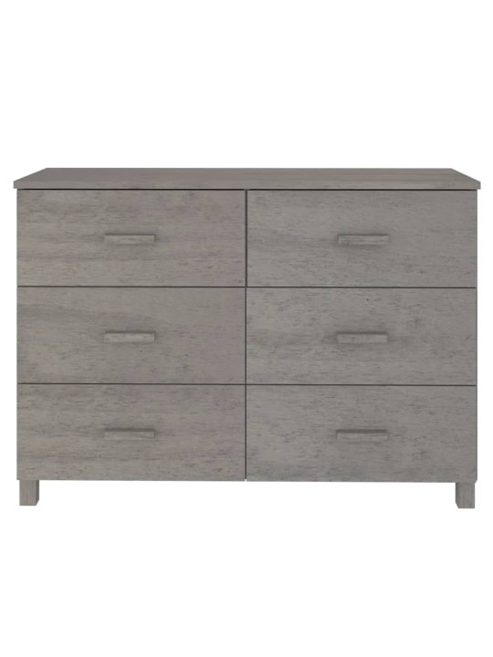 Příborník HAMAR světle šedý 113 x 40 x 80 cm masivní borovice
