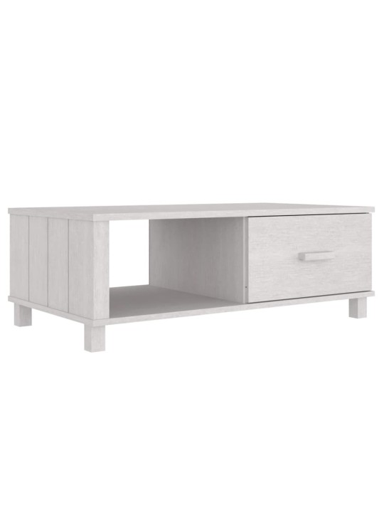 Konferenční stolek HAMAR bílý 100 x 55 x 35 cm masivní borovice