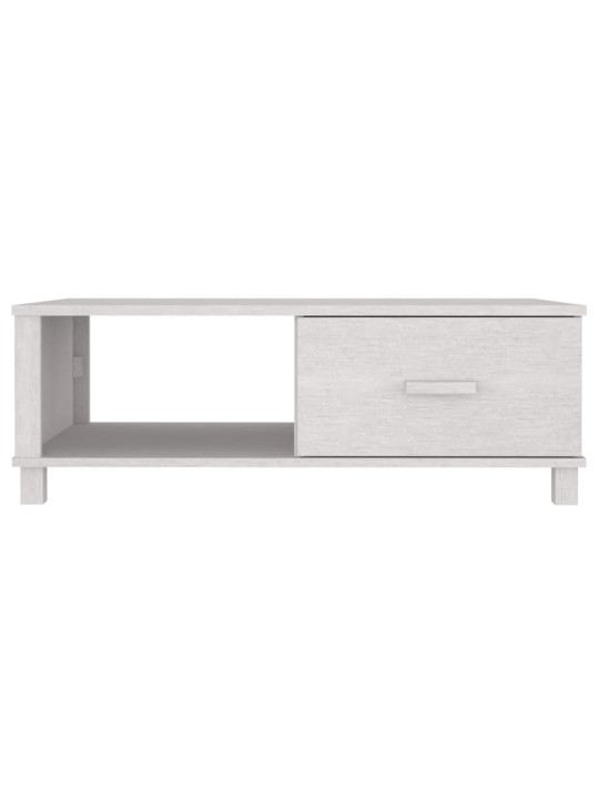 Konferenční stolek HAMAR bílý 100 x 55 x 35 cm masivní borovice