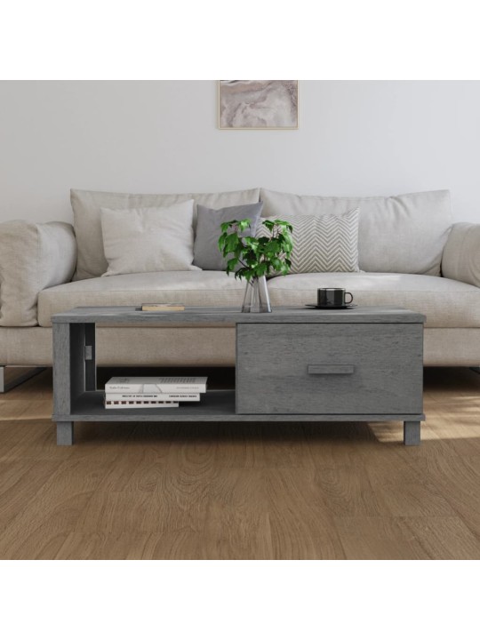 Konferenční stolek HAMAR tmavě šedý 100 x 55 x 35 cm borovice