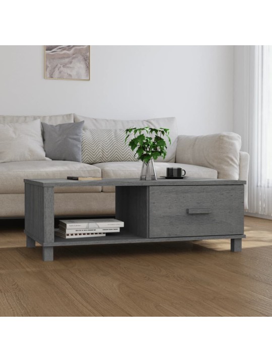 Konferenční stolek HAMAR tmavě šedý 100 x 55 x 35 cm borovice