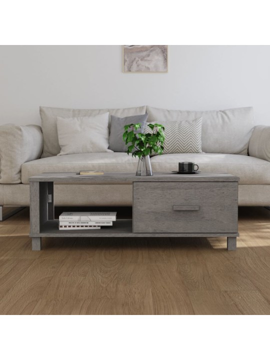 Konferenční stolek HAMAR světle šedý 100 x 55 x 35 cm borovice