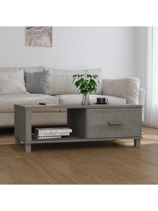 Konferenční stolek HAMAR světle šedý 100 x 55 x 35 cm borovice