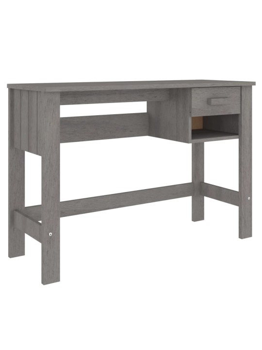 Psací stůl HAMAR světle šedý 110 x 40 x 75 cm masivní borovice