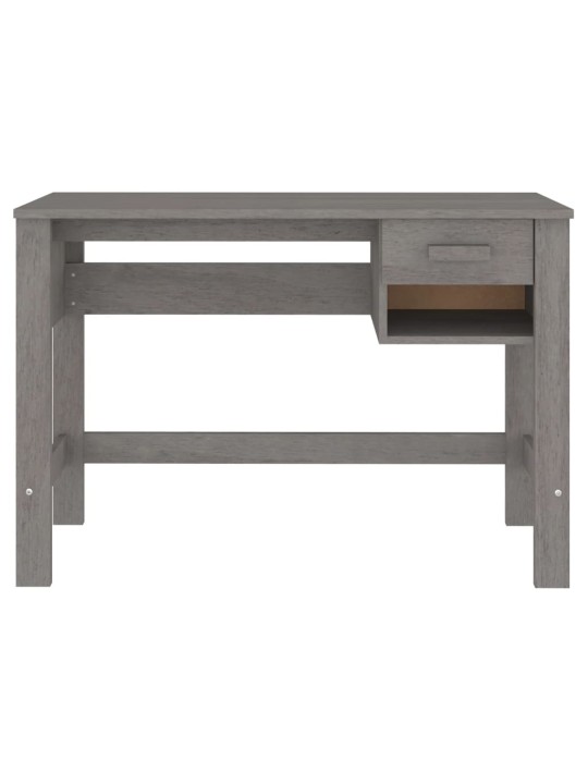 Psací stůl HAMAR světle šedý 110 x 40 x 75 cm masivní borovice