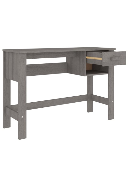 Psací stůl HAMAR světle šedý 110 x 40 x 75 cm masivní borovice