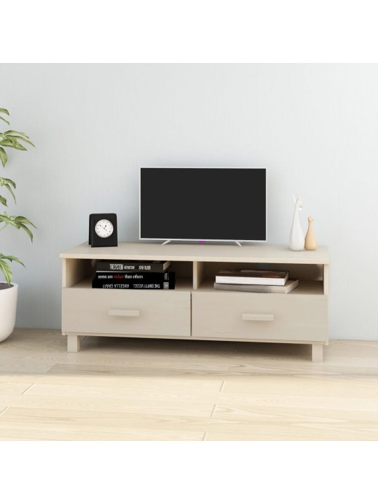 TV stolek HAMAR medově hnědý 106 x 40 x 40 cm masivní borovice