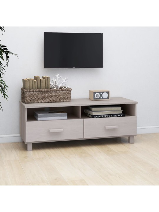 TV stolek HAMAR bílý 106 x 40 x 40 cm masivní borovice