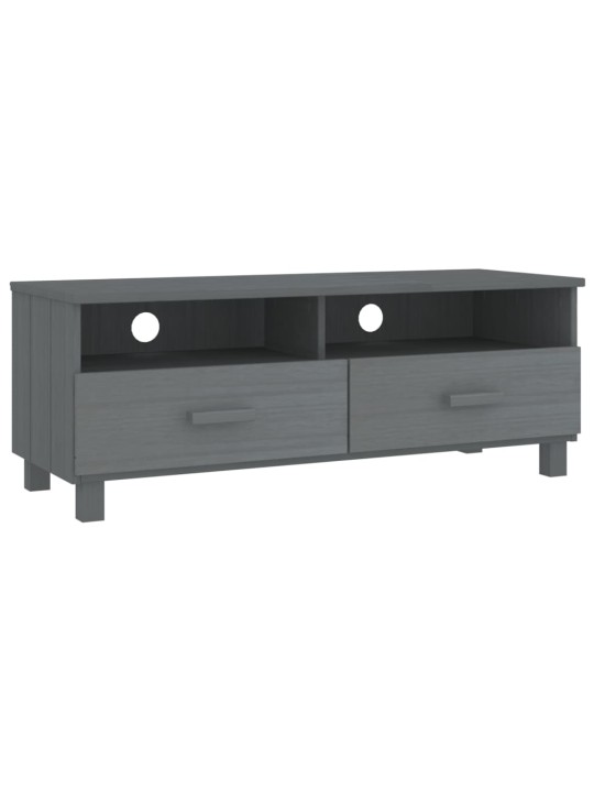 TV stolek HAMAR tmavě šedý 106 x 40 x 40 cm masivní borovice
