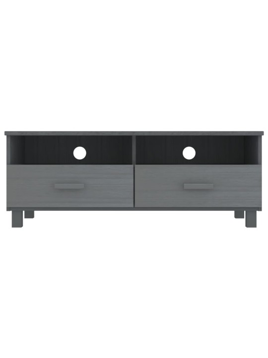 TV stolek HAMAR tmavě šedý 106 x 40 x 40 cm masivní borovice