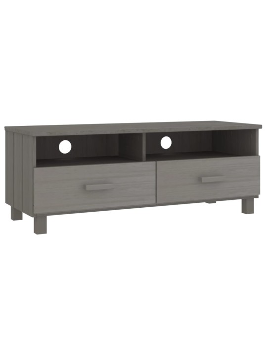 TV stolek HAMAR světle šedý 106 x 40 x 40 cm masivní borovice