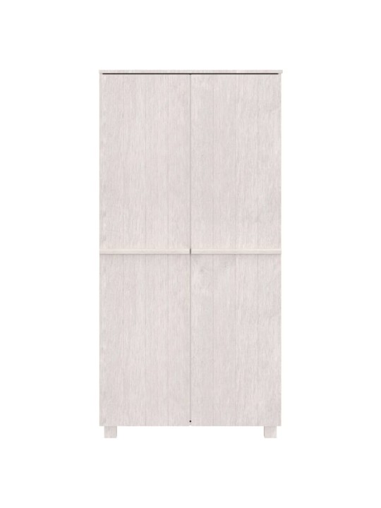 Šatní skříň HAMAR bílá 89 x 50 x 180 cm masivní borovice