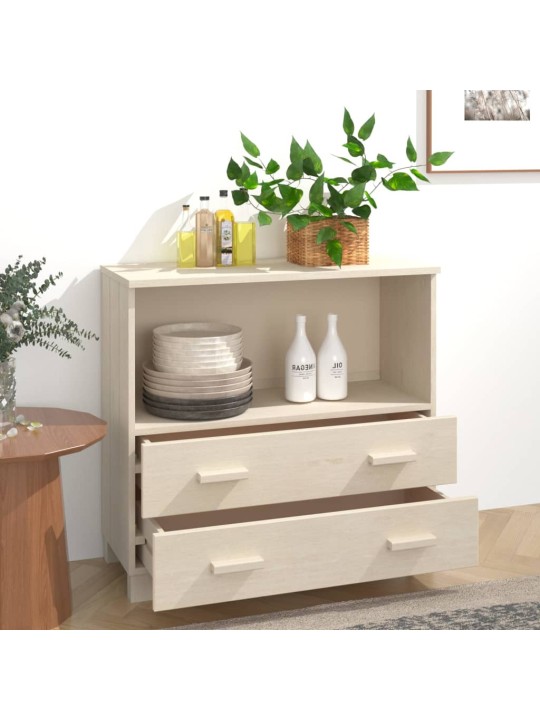 Příborník HAMAR medově hnědý 85 x 35 x 80 cm masivní borovice