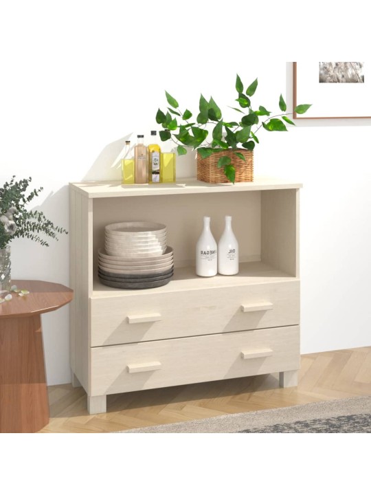 Příborník HAMAR medově hnědý 85 x 35 x 80 cm masivní borovice