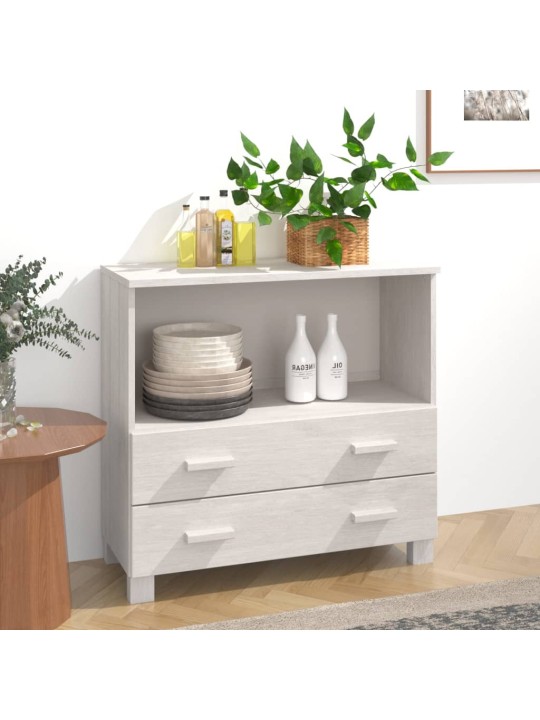 Příborník HAMAR bílý 85 x 35 x 80 cm masivní borovice
