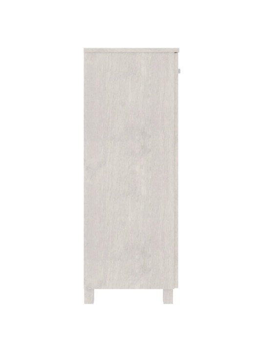 Botník HAMAR bílý 85 x 40 x 108 cm masivní borovice