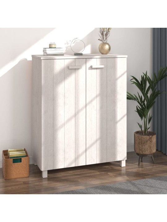 Botník HAMAR bílý 85 x 40 x 108 cm masivní borovice
