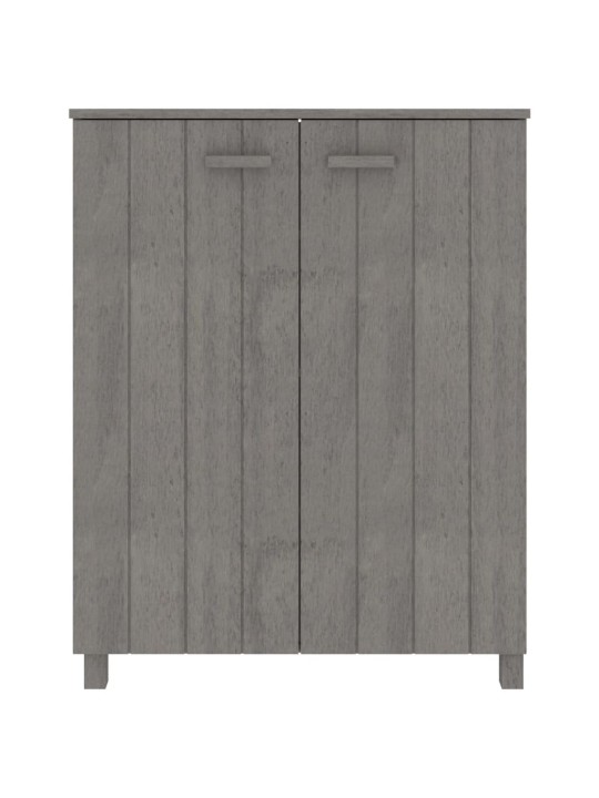 Botník HAMAR světle šedý 85 x 40 x 108 cm masivní borovice