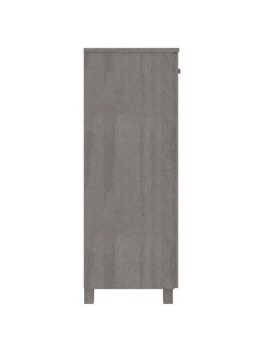 Botník HAMAR světle šedý 85 x 40 x 108 cm masivní borovice